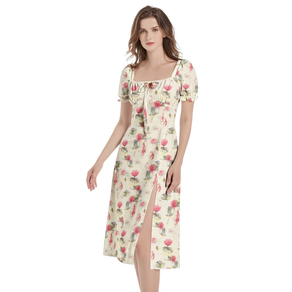 The Exquisite Puff Sleeve Floral Dress: Embrace Boho Elegance